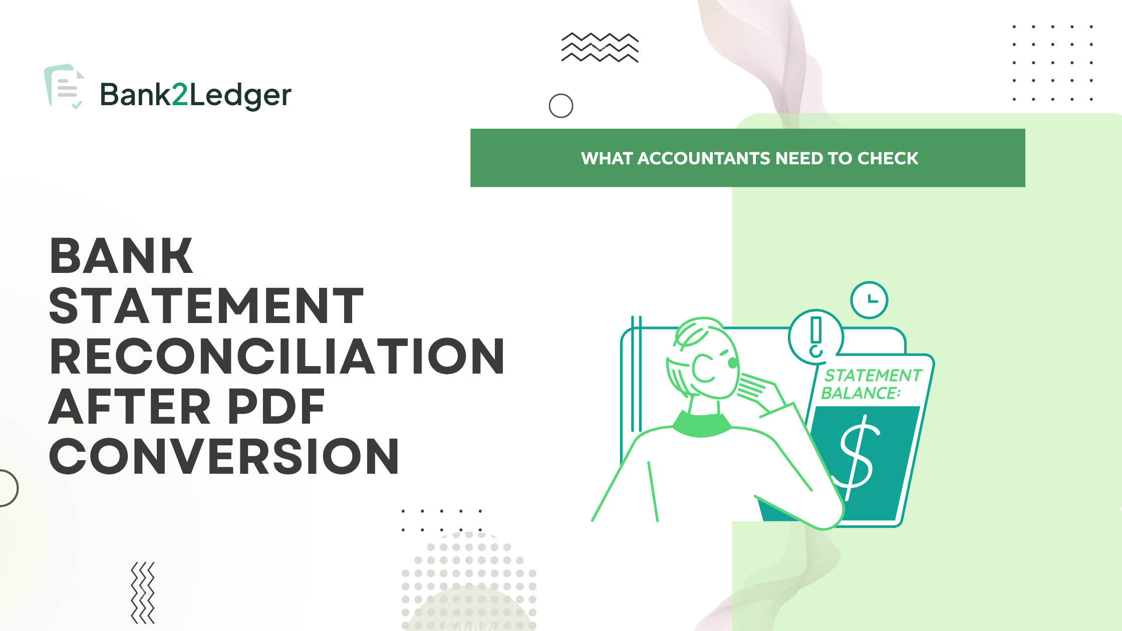 Bank statement reconciliation after PDF conversion