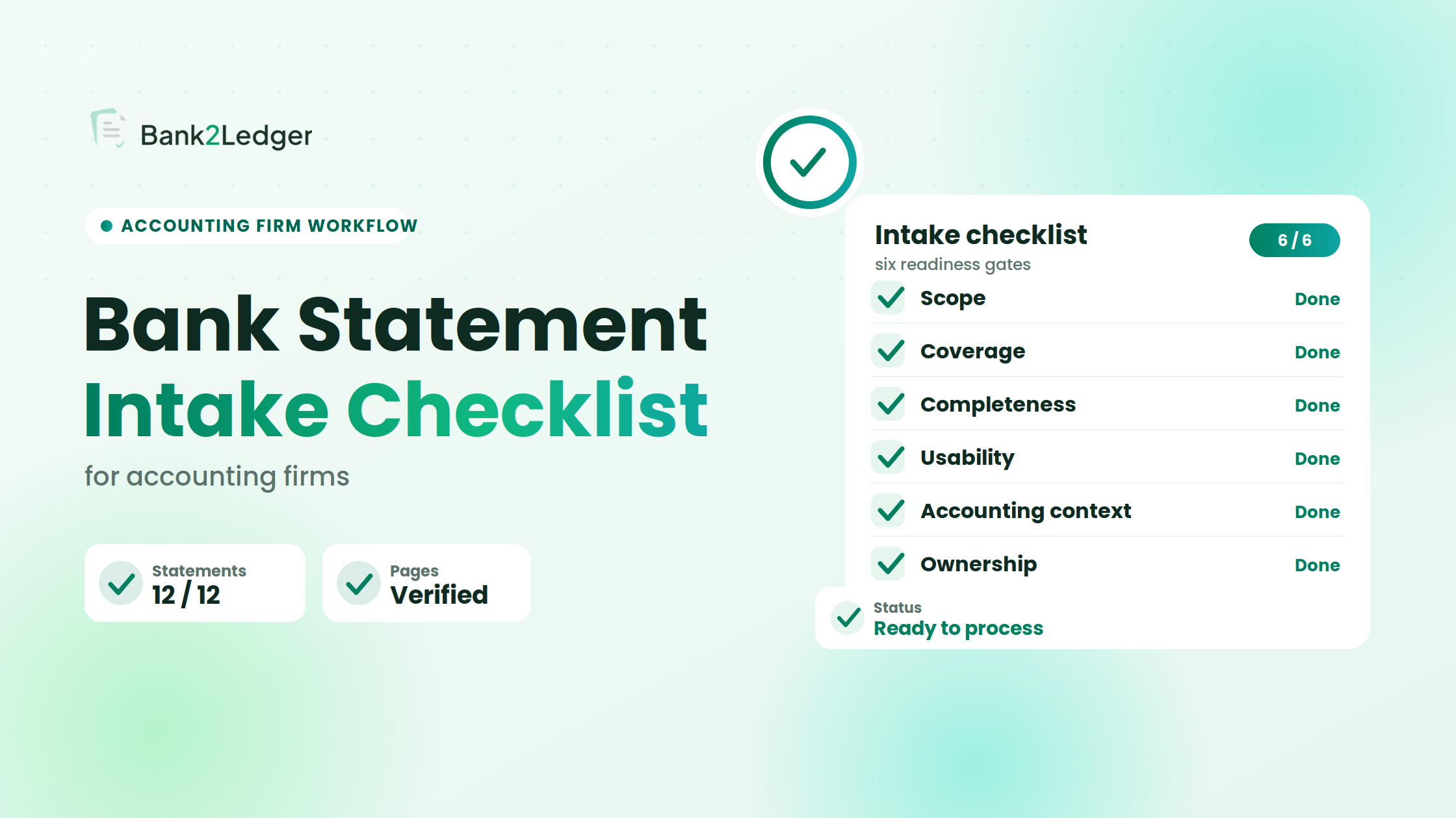 Bank Statement Intake Checklist for Accounting Firms