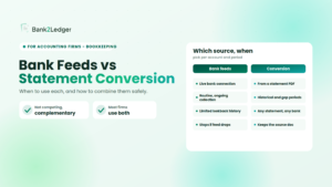 Bank Feeds vs Bank Statement Conversion: Which Should Your Firm Rely On?