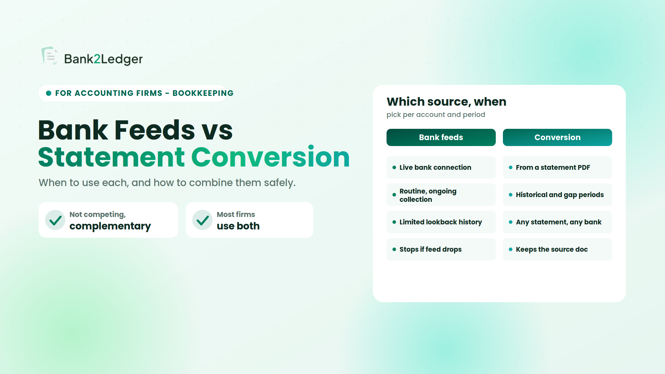 Bank Feeds vs Bank Statement Conversion: Which Should Your Firm Rely On?