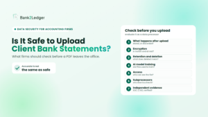 Is it safe to upload client bank statements to an online converter?